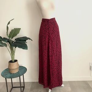 SHEIN Fuchsia Animal Print Wide Leg Trouser Size L